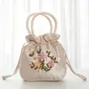 Bolsa pequeña de tela bordada de mano, bolsa de compras para personas de mediana edad y mayores, bolsa para el teléfono, mini cartera, bolso de mamá