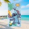 Toalla de playa de Stitch de dibujos animados, producto popular transfronterizo en Temu, toalla de baño de microfibra con estampado digital, venta al por mayor directa de fábrica