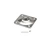 Conector de Herraje para Pata de Sofá, Cubierta Cuadrada de Borde Biselado, Placa de Hierro Torcida, Proceso de Estampado de Zinc Blanco