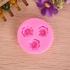 Molde de Silicona para Hornear Rosas de San Valentín DIY Flor Clavel Fondant Pastel Chocolate Herramienta para Hornear