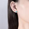 Pendientes PAG &amp; MAG de ciruela de cinco pétalos, pendientes de turquesa azul con incrustaciones de plata 925, versión coreana de flores, joyería fina para las orejas al por mayor