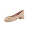 Promoção Especial de Liquidação~Sapatos Mary Jane Franceses para Mulheres, Novo Estilo Feérico, Perfeitos para Vestidos, Salto Alto com Salto Bloco e Bico Baixo