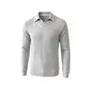 Nueva Camiseta de Manga Larga Lisa con Cuello de Solapa para Hombre de Primavera y Otoño, Transfronteriza, Holgada, Informal, Capa Base, Cuello Polo, Top Casual