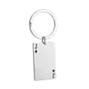 Colgante Creativo de Acero Inoxidable para Carta de Póker As de Picas a Rey de Picas Llavero de Acero Inoxidable Colgante Personalizado para Mochila