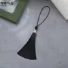 Borla de Cuentas Linglong de 8 cm Nudo Chino de Poliéster Colgante para Disfraz Hanfu Colgante de Metal Marcador de Libros Colgante Pequeño