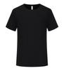 Camiseta de manga corta con cuello redondo y color dorado, ropa de grupo para niños y niñas, ropa de clase, color liso universal, combinable, informal, con logotipo imprimible.