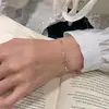 Pulsera de Cadena para Labios de Plata de Ley S925 con Circonita Brillante para Mujer, Estilo Japonés, Diseño de Nicho de Alta Gama, Popular en Xiaohongshu