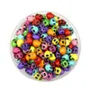 Color Negro y Blanco Calavera Fantasma Pequeño Halloween Bricolaje Hecho a Mano Cuentas de Cristal Cuentas Accesorios de Cuentas Cuentas Acrílicas