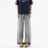 Jeans Lyocell Tencel Masculino Verão Tie-Dye Estampado Calça Casual Masculina Tendência Vintage Retro Calça Longa