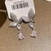 Pendientes de Borla de Zircón en Forma de Cola de Pez Brillantes y Hermosos con Forma de Gota de Agua, Pendientes de Estilo Minimalista con un Toque de Lujo Ligero y de Alta Gama para Mujeres