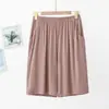 Pantalones Finos de Modal para Mujer Verano Sueltos Talla Grande Cómodos Pantalones de Pijama Cintura Alta Casual para el Hogar y Deportes