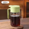 Novo Estilo Pote de Óleo de Vidro com Escala, Sem Gotejamento de Óleo, Sem Acúmulo de Óleo, Garrafa de Óleo Doméstica de Grande Capacidade Anti-Vazamento, Frasco de Tempero de Cozinha