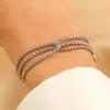 Joia Hip-hop Transfronteiriça Europeia e Americana Moda Corrente Enrolada Simples Pulseira para Nicho Punk Metal Corrente Fina Pulseira para Mulheres