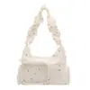 Bolso de Mano Pleateado Cuadrado Pequeño de Moda para Mujer de Este Año, Nuevo Estilo Verano 2026, Bolso de Hombro con Patrón de Estrellas Termoadhesivo, Bolso Cruzado Versátil