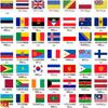Rociado Único Doble Rociado Tela de Poliéster Bandera Extranjera Bandera Turca Proveedor Fabricante Banderas del Mundo en Stock