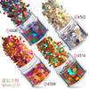 Juego de decoración de uñas navideñas, 12 colores variados, lentejuelas, purpurina, polvo láser, joyería, pegatinas de diamantes para uñas