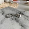 Anillo Nuevo Popular Estilo Coreano para Mujer, Malla Retro de Moda con Circonita Microincrustada, Anillo Geométrico Abierto para Dedo Índice