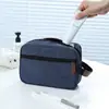 Bolsa de tocador simple para hombre para exteriores transfronteriza, bolsa de almacenamiento de productos para el cuidado de la piel de viaje, bolsa cosmética portátil de doble capa a prueba de humedad