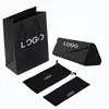 Set de Funda para Gafas con Tapa abatible, Caja Simple Retro de Cuero Hecha a mano, Caja de Almacenamiento de Piel de Vaca Vieja para Gafas de Prescripción y Gafas de Sol, Personalizable con Lg