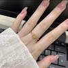 Livro Vermelho Explosivo Super Flash Amarelo Diamante Açúcar Anel de Luz Luxo Temperamento Anel Totalmente Cravejado Aberto Ajustável para Namorada