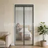 Cortina Magnética de Malla de Diamante a Prueba de Mosquitos con Puerta de Pantalla Magnética para Uso en Casa, Cortina de Puerta de Cinta Mágica Rayada Autoadhesiva Resistente al Desgaste