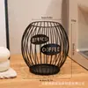 Organizador de almacenamiento de cápsulas de café estilo nórdico, estante de hierro con forma de taza, expositor de aperitivos y dulces, decoración para cafetería