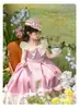 Vestido Rosa de Princesa Cenicienta para Niñas Verano 2025 Vestido Tutú con Lazo Alta Definición Cumpleaños