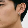 Aretes Originales de Cruz para Hombre, Retro, de Alta Gama, Geniales, Aretes de Hip-Hop, Modernos, Simples y Versátiles, Aretes para Hombre