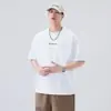 Camiseta deportiva de manga corta a la moda estilo americano para hombre, nueva de verano 2026, fina de seda de hielo, secado rápido, camiseta blanca para niños