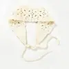 Turbante retro francés para mujer, turbante triangular de dopamina, para viaje, dulce, lindo, estilo artístico de ganchillo, banda para el cabello de punto, a la moda