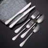 Conjunto de talheres de aço inoxidável 1010 mais vendido internacionalmente, conjunto de louças de 24 peças, conjunto em caixa para venda por correspondência, faca e garfo estilo ocidental para bife