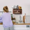 Caja de Almacenamiento de Utensilios de Cocina de Madera Personalizada con Enlace, Cesta de Almacenamiento para Clasificación de Cuchillos, Tenedores y Cucharas, Caja de Almacenamiento, Estante de Almacenamiento de Escritorio para Vajilla