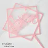 Conjunto Atacado de 10 Peças de Letras Decorativas Acrílicas da Moda para Bolos de Aniversário e Decorações de Confeitaria