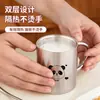 Taza de Agua para Niños de Acero Inoxidable Grado Alimenticio 304, Taza para Guardería, Taza de Agua para Bebé, Taza de Boca Abierta, Vaso para Beber Agua, Vaso para Beber Directamente