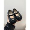 Sapatos de Couro Estilo Coreano para Meninas 2024 Primavera e Outono Novos Sapatos Infantis Sapatos de Boca Rasa Bebê Menina Sapatos de Princesa com Solado Macio