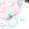 Venta al por mayor de fabricantes de bridas de datos multifuncionales con diseño de hebilla tipo pasador reutilizable para cables de red, hechas de silicona