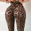 Novas Calças de Corda com Laço Estampadas Digitais de Alta Elasticidade Absorventes de Suor para Fitness, Calças Apertadas de Cintura Alta Slim para Yoga Feminino