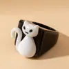 Amazon Transfronterizo Halloween Fantasma Creativo de Resina Calabaza Fantasma Anillo Fantasma Anillo Oscuro Personalizado de Pascua para Mujeres