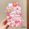 Grampo de Cabelo para Menina Nova Acessórios de Cabelo Infantis Grampo Youneng Cabelo Menina Bebê Franja Cabelo Quebrado Flor Acessório de Cabeça