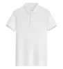 Playeras tipo polo de verano, Camisetas personalizadas, Ropa de trabajo de algodón de fibra larga, Logo bordado, Ropa de trabajo corporativa de manga corta con solapa, Hecho a medida