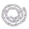 Hip-Hop Europeo y Americano Transfronterizo Cadena de Figura Infinito de 11 mm Collar de Trébol de Cuatro Hojas Joyería Creativa Personalizada de Alta Calidad Personalización para Hombres