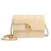 Bolsa de Cadena Tejida con Logo Personalizado de Fábrica para Mujer Bolso de Hombro de Alta Gama Bolso Bandolera Bolso Baguette Vintage Bolso de Hombro Único de Moda