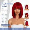 Pelucas de Estilo Europeo y Americano, Bob Recto con Flequillo, Cabello Corto Recto Estilo Estudiante, Estilo Bobo, Set de Pelucas Coloridas de Anime para Halloween