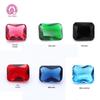 Atacado de Fábrica Vidro Colorido Chanfrado Retangular 4*6Mm-13*18Mm Pedras Soltas Vidro Verde Vidro Vermelho Vidro Azul