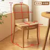 Silla de Plástico Mimbre Hogar Nórdico Apilable Silla de Comedor Ocio Restaurante Silla con Respaldo Celebridad de Internet Apartamento Pequeño Exterior Duradero