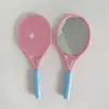 Espejo de mano creativo con forma de raqueta de tenis, espejo de maquillaje portátil popular, regalo corporativo, logotipo personalizado, en stock al por mayor