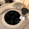 Alfombra Redonda Color Crema Francés Sala de Estar Mesa de Café Dormitorio Tocador Taburete de Maquillaje Felpudo Mesa de Tocador Resistente a Manchas Lujo Ligero Alfombrilla de Dormitorio