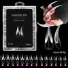 Molde Transparente para Uñas con Forma de Garra de Gato Transfronterizo, Caja de 140 Piezas con Escala, Cristal, Extensión Rápida para Fototerapia, Puntas de Uñas Postizas