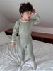 Ropa de casa cálida de estilo coreano para niños para otoño, Algodón puro Clase A, Ropa y pantalones de algodón peinado para niños y niñas, Linda