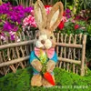 Creación Ambiental de Jardín de Infancia Rincón de Plantas Bosque-Temático Sala de Estar del Hogar Exhibición en Ventana Decoración de Bodas Accesorios Conejo Tejido de Paja Adornos